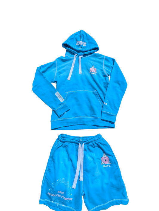 "Pain Produces Purpose" Hoodie Short set