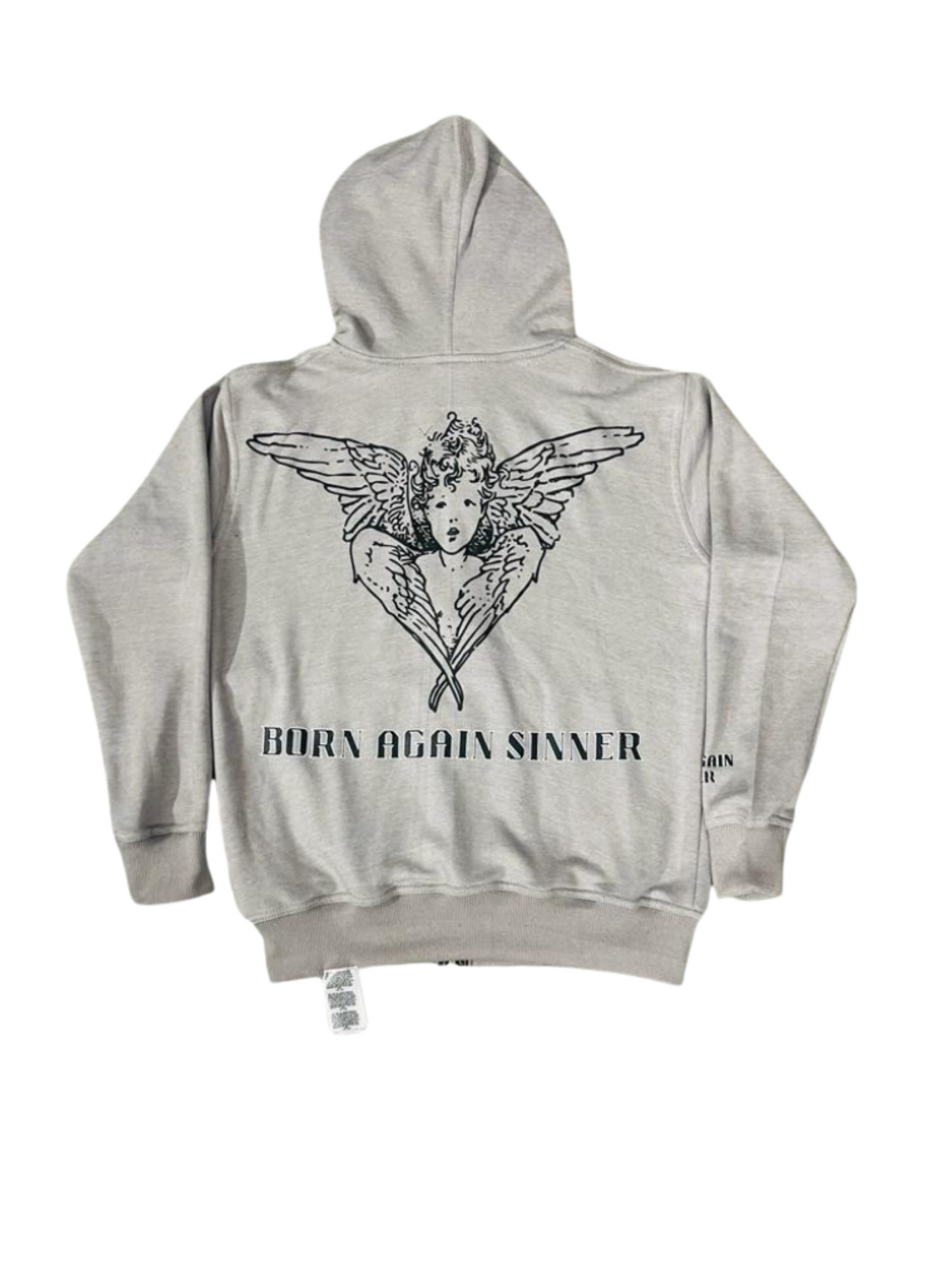 "Born Again Sinner" No Drawstring Hoodie